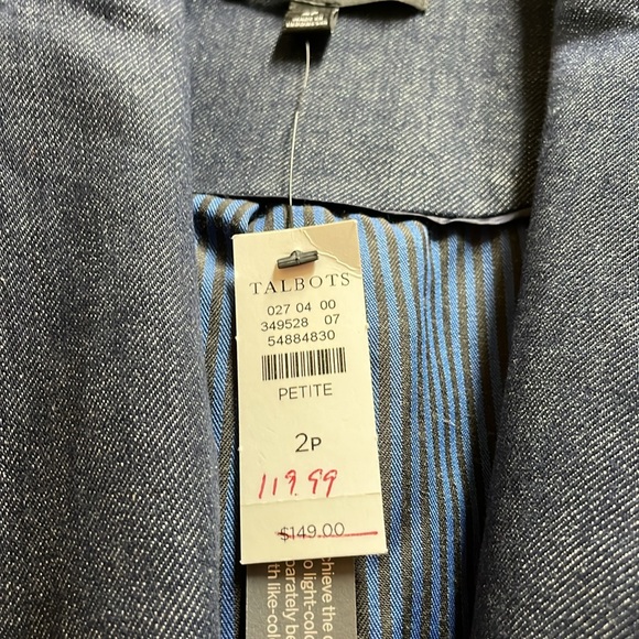 TALBOTS stretch denim blazer 🆕 - Picture 7 of 8